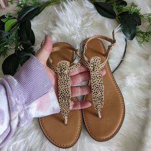 J. Crew Tan and Black Sandals